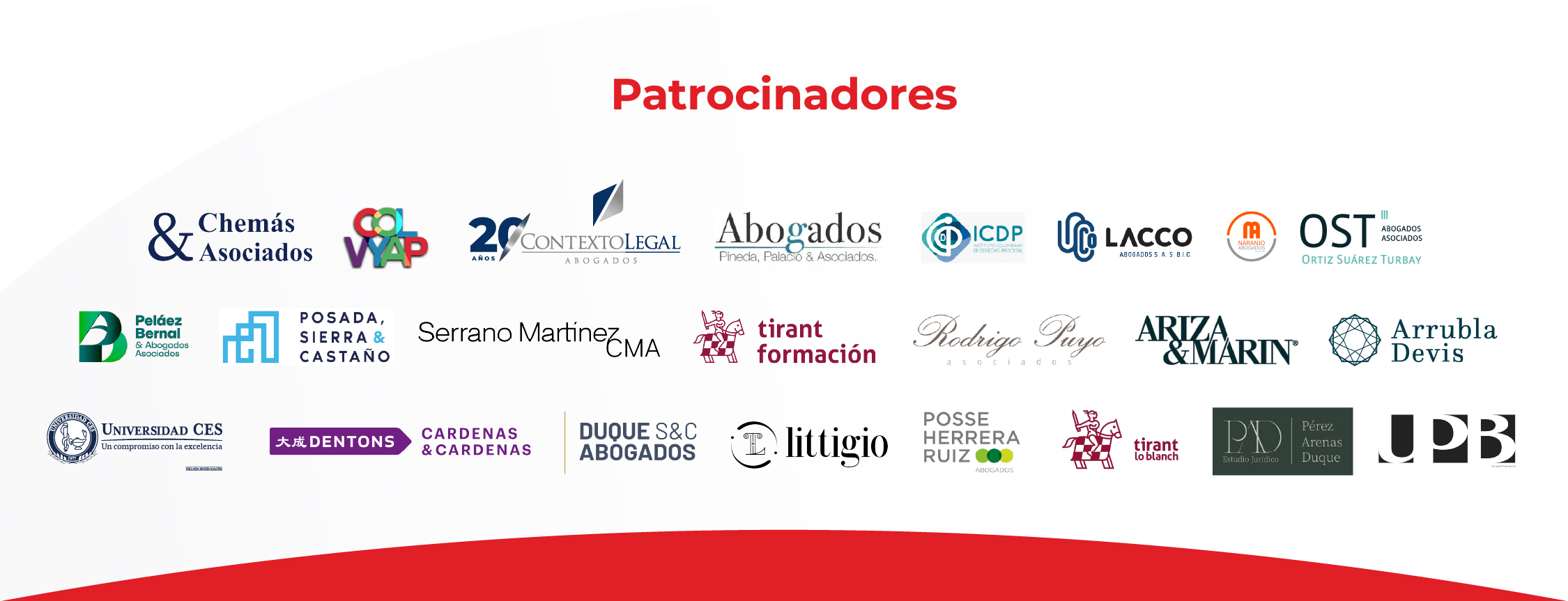Patrocinadores Concurso Arbitraje Nacional